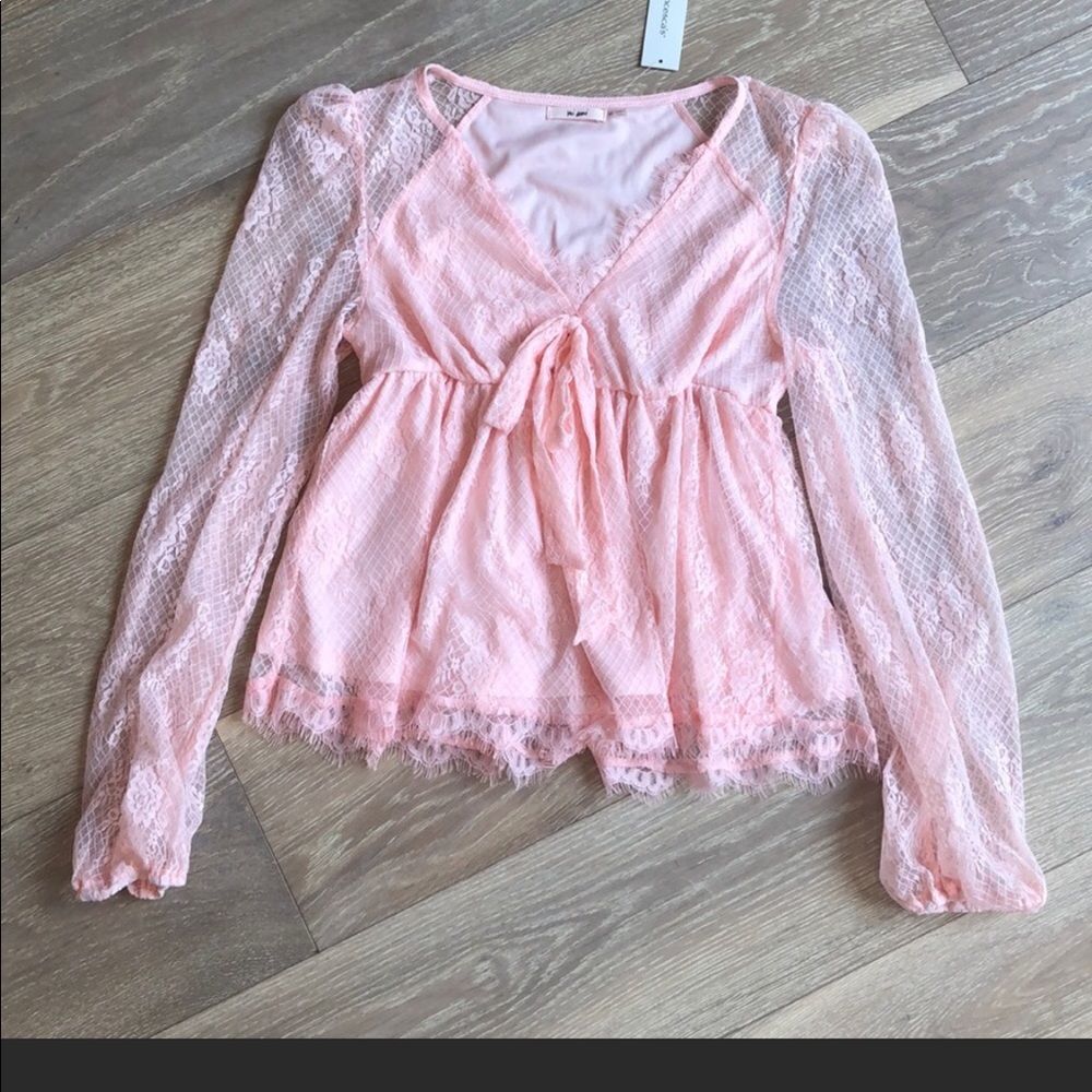 Francesca’s pink lace top